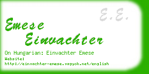 emese einvachter business card